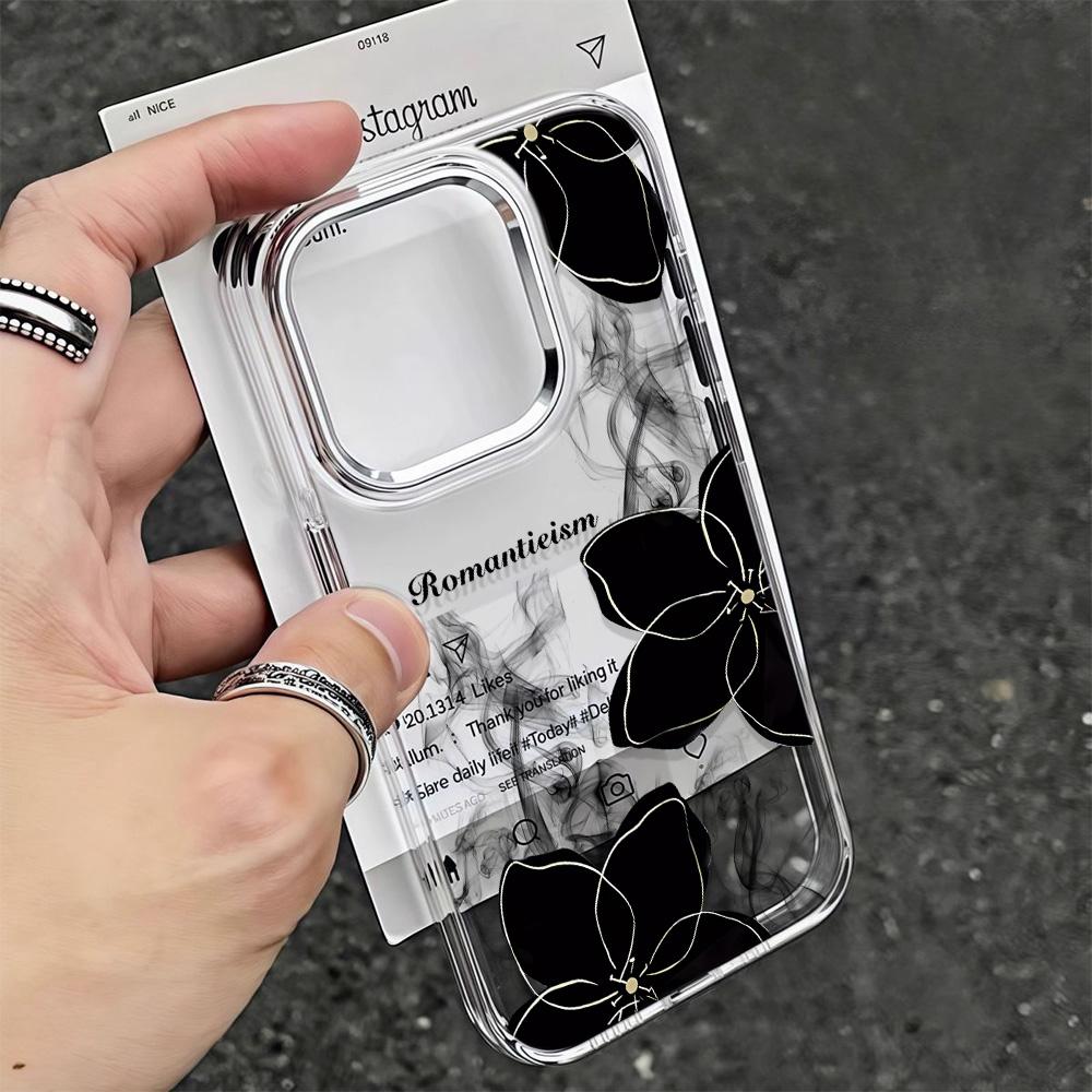 Render flowers Transparent Minimalist Creative Phone Case For iPhone 17 Air 16 15 Pro Max 14 Plus 13 12 11 17E Soft Cover