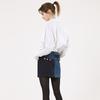 Bunderghost Asymmetrical Denim Color Block Mini Skirt