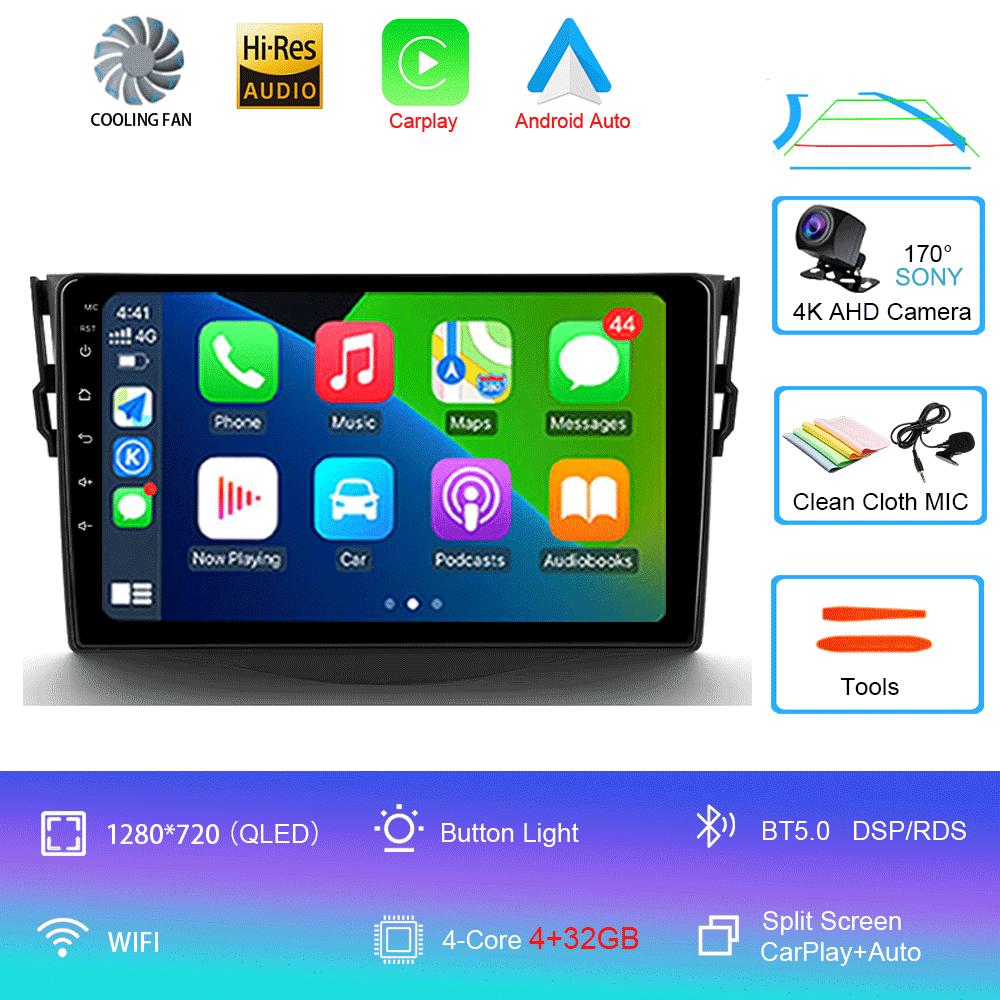

Android 14 Carplay для Toyota RAV4 Rav 4 2005 2006 2007 - 2013 Навигация GPS Мультимедиа Автомобильный Радио Плеер Стерео Wi-Fi+4G BT DSP