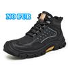 Fashion Non-Slip Men's Lace-Up High Top Shoes New Leather Casual Shoes for Man Retro Motorcycle Boots Fashion Hiking Ankle Boots Botas