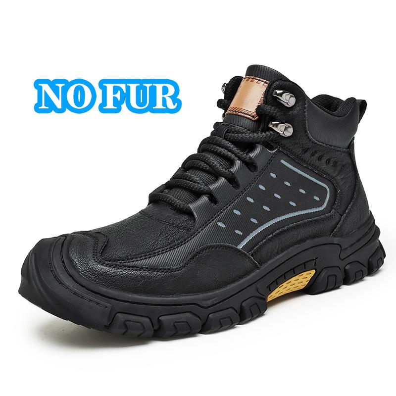 Fashion Non-Slip Men's Lace-Up High Top Shoes New Leather Casual Shoes for Man Retro Motorcycle Boots Fashion Hiking Ankle Boots Botas