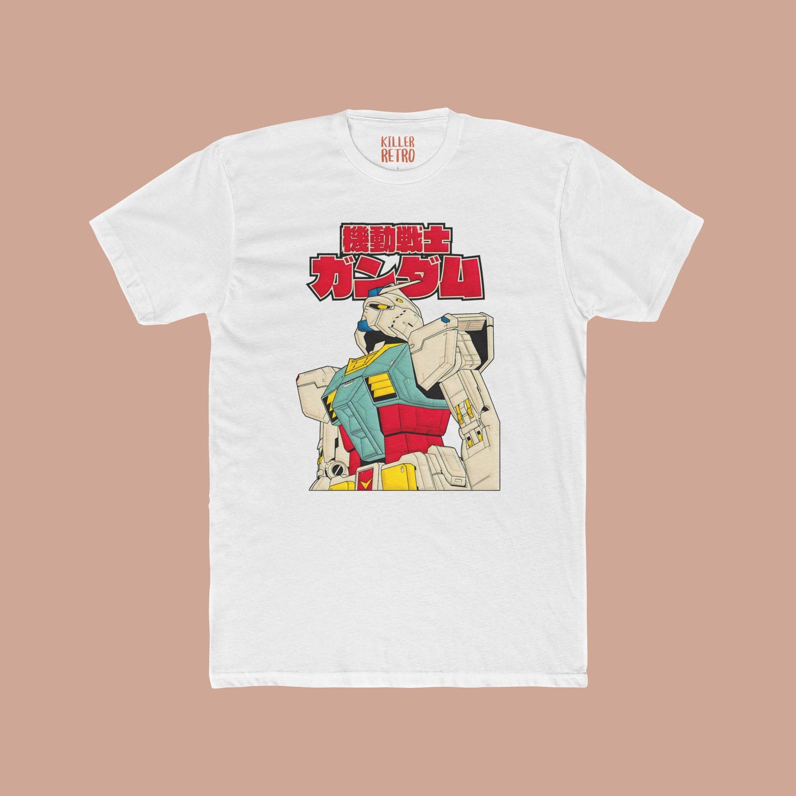 Retro Japanese Mecha Gundam T-Shirt | Anime Robot Tee XL