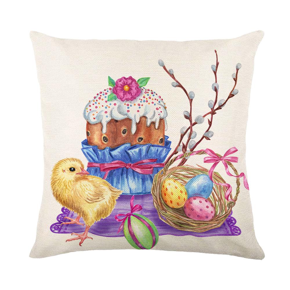Easter Pillowcase Holiday Decoration Pillowcase Sofa Cushion Pillowcase