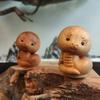 Wood Carving Chinese Zodiac Crafts Cute Snake Desktop Decoration New Wooden New Year Decoration