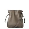 Gratante Genuine Cowhide Leather Drawstring Shoulder Bag, Women's, Abb-g0035 (Ash Gray)