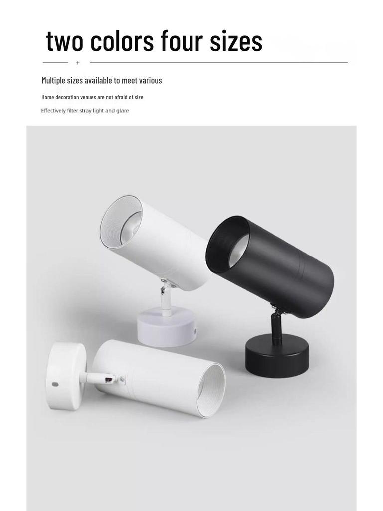 Adjustable LED Surface-Mounted Ceiling Spotlight for Commercial Use