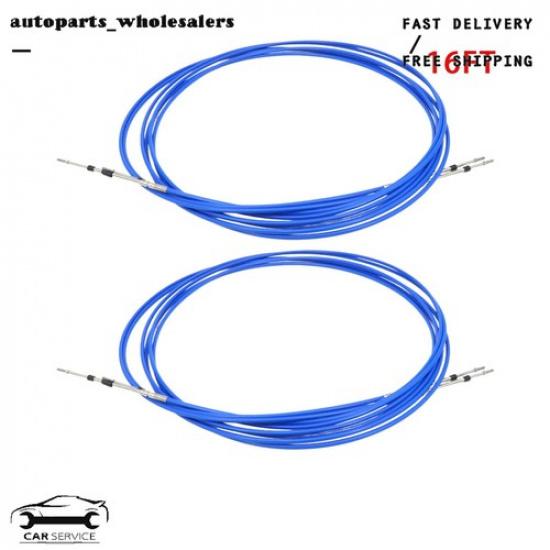 

For Yamaha Outboard Marine Throttle Shift Remote Control Box Cable 3 2PCS 16FT