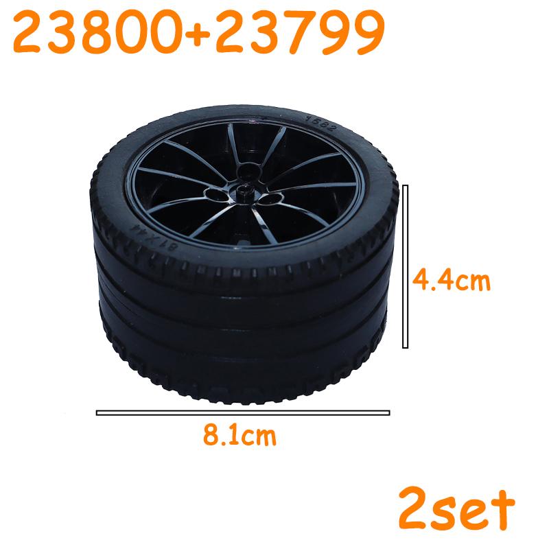 Technical Tire Wheel Car Truck Wheels Hub Block Bricks MOC Motorcycle Tyre Rim Brick Playset 56145 44309 86652 32019 15038 23798