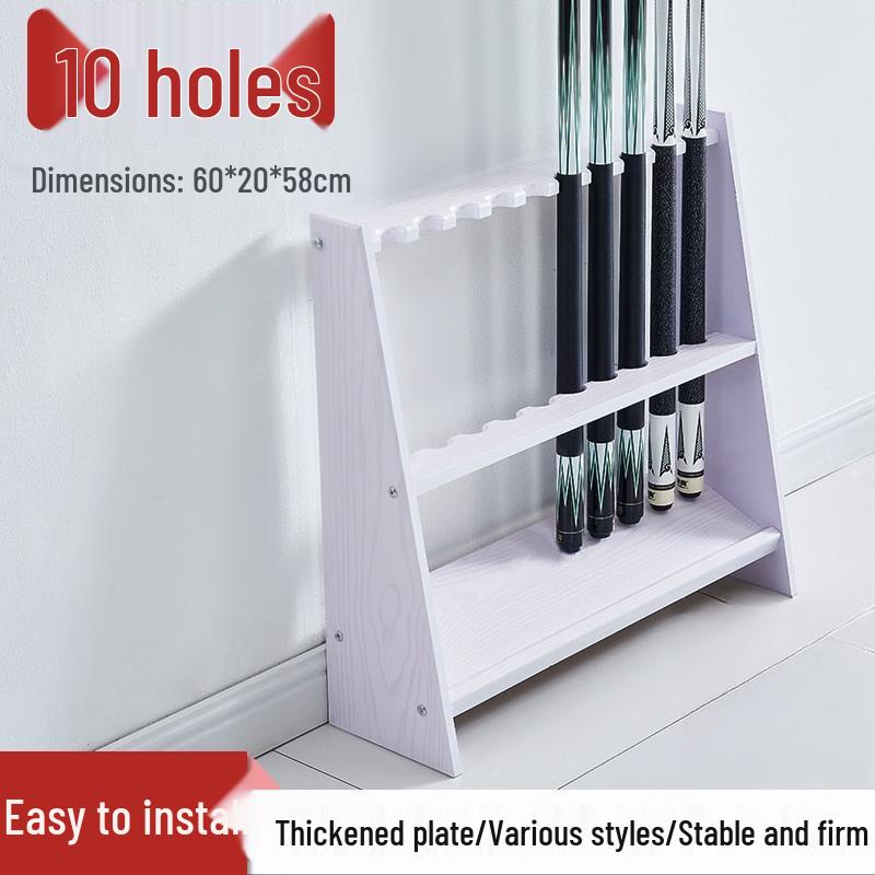 10-Hole Billiard Cue Rack