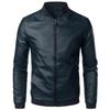 Men's Slim Fit PU Leather Jacket - European Size, Baseball Collar, Autumn/Winter Collection