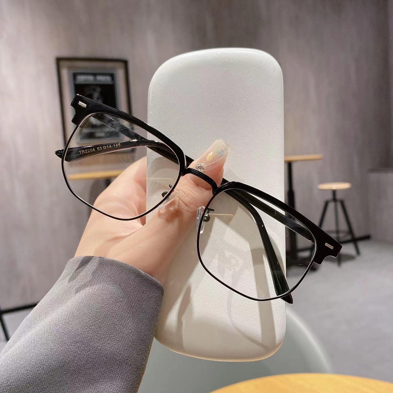 

Очки в полуоправе мужские модные очки для близорукости Sven Scum Technical Man Ruffian Handsome Eyes Anti-Blue Light Glasses Flat