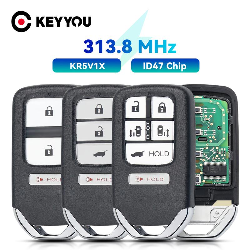 KEYYOU For Honda Odyssey EXL Touring 2014-2017 313.8MHz ID47 Chip KR5V1X PN 72147-TK8-A81 Fob Smart Remote Control Car Key