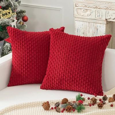 24*24in Pillow Cover Solid Color Home Pillow Waist Cushion Cover