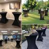 Yousheng Cocktail Table Cover Solid Color Design High Elastic Oil-Proof Universal Fit Simple Installation Round High Top Table Cloth