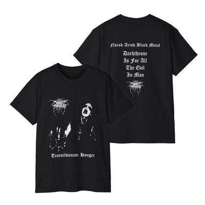 Women T Shirt Darkthrone Transilvanian Hunger Vintage Pure Cotton Norwegian Black Metal Band T Shirt Large Size Tshirt Tees