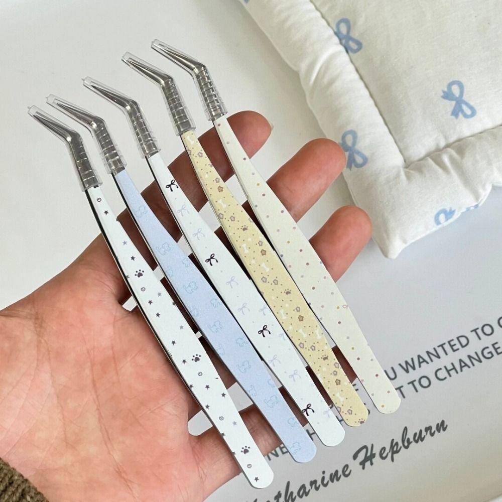 High Precision False Eyelash Tweezers Anti-static Eyelash Curler Beauty Makeup Tools