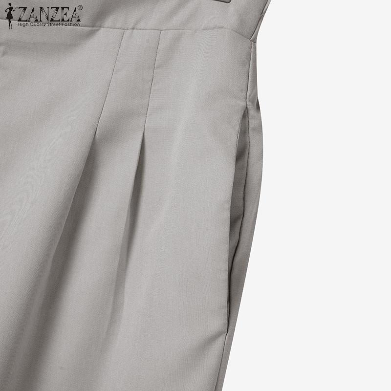 ZANZEA Ärmellose Weste, Oberteile und Hosen für Damen, zweiteiliges Sommer-Set