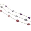 14K Gold-filled Color-preserving Handmade Korean Chain with Strawberry Quartz, Labradorite, and Amethyst Rectangular Beads for DIY Bracelets