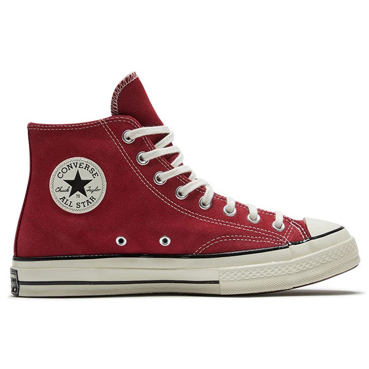 Converse 1970s Chuck Retro Suede High Top Sneakers Unisex Sneakers Red White 166493C