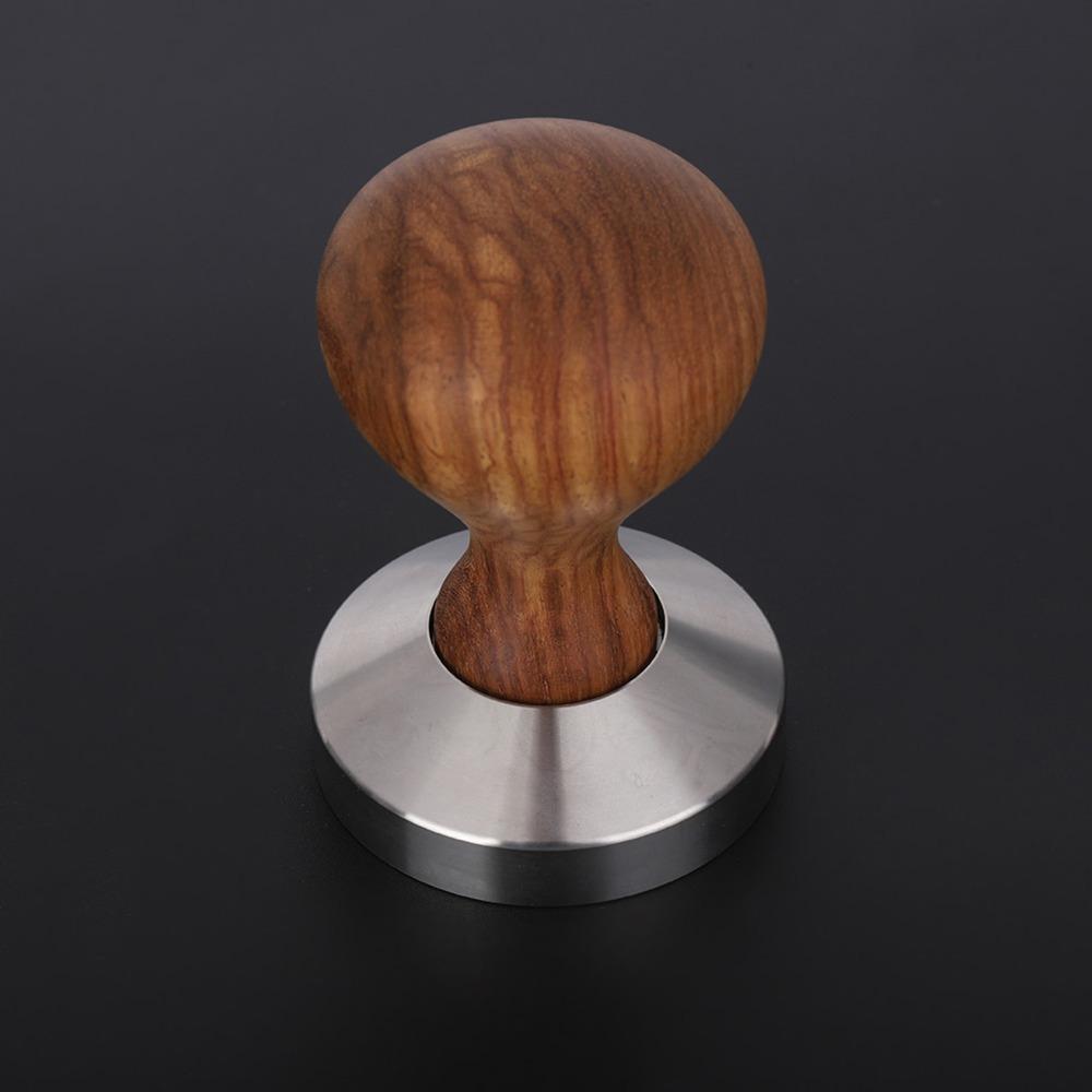 Wooden Handle Coffee Tamper 304 Stainless Steel Base Coffee Press  Coffee Brewing 51mm
