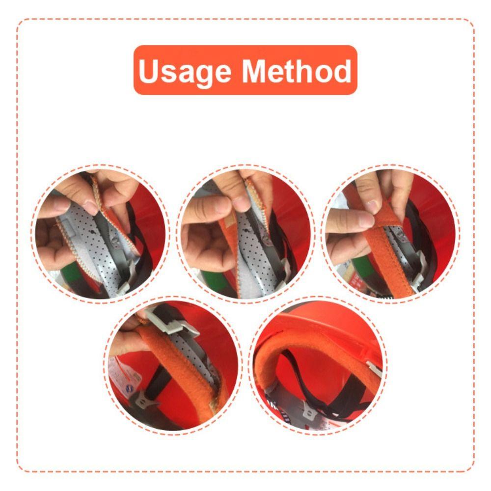 2PCS Black Hard Hat Sweatband Comforter Pad Hat Antiperspirant Belt Tool Helmet Liners  Universal