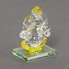 Yellow and Transparent Double Sided Crystal Car Ganesha Showpiece