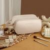 Double Zipper Makeup Pouch Bag Multifunction Travel Wash Bag PU Leather Cosmetic Bag  Female/Girls