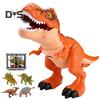 1 Sada Polykajícího Řvoucího Dinosaura Hračka s Klecí Pohyblivá Ústa Mávající Ocas Dětská Akční Figurka Tyrannosaura Rexe Realistický Model Dina Batolata Chlapci