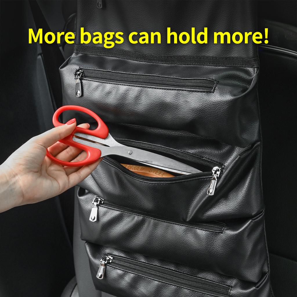 PU Leather Car Seatback Storage Bag Multifunctional Repair Toolkit Portable Electrician Auto Repair Bag for Vehicle