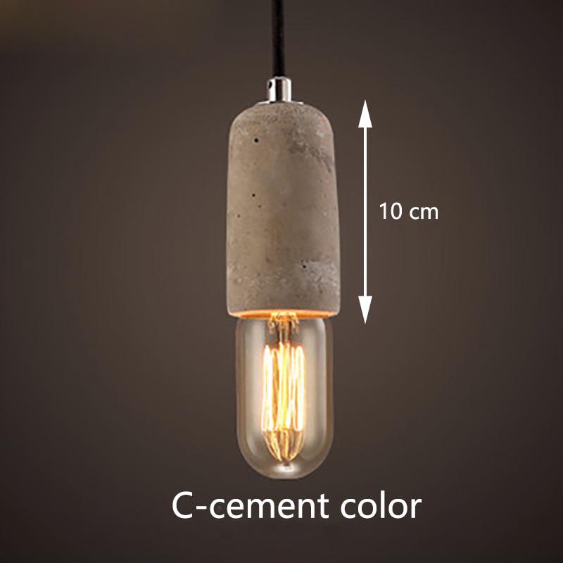 3 style kolorowe krótkie Loft Nordic Cement wisiorek światła nowoczesna lampa led E27 110 V przewód restauracja!