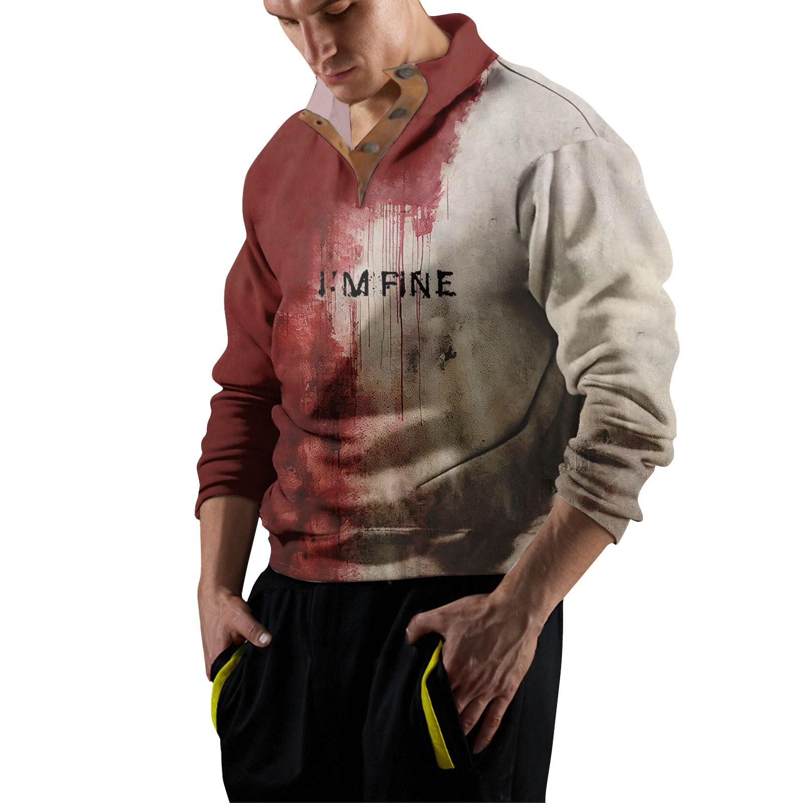 

Весенне-осенняя мужская толстовка с воротником-стойкой на открытом воздухе, повседневные свитера, топы XL