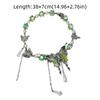 Sweet Rhinestone Butterfly Necklace Exaggerated Women's Choker Tassel Crystal Necklace  Party
