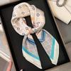 Light luxury chain simulation silk printing silk scarf square scarf high-end shawl sunscreen neck small square scarf headscarf scarf women
