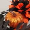 Artificial Leaves Wreath Halloween Wreath Decoration 40cm/15.7inch for Front Door Entryway, Porch, Wall Display Use