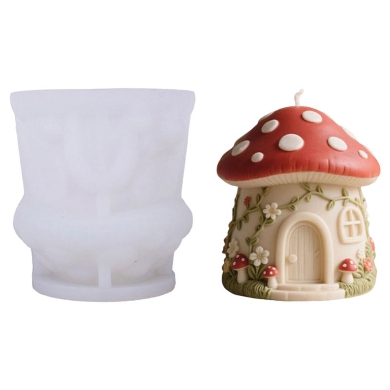 Mushroom House Silicone Mold For Epoxy Resin Handmade Candle Soap Chocolate Baking Multipurpose Candle Silicones Mould