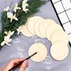 12-Pack Blank Wooden Round Slices for Wooden, DIY Decoration Party Decoration Blank Wooden Round Slices for Kids DIY Props Round Canvas (4mm Thick)