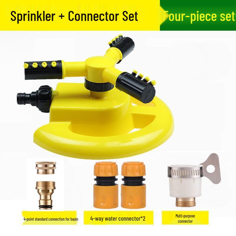360° Automatic Rotating Sprinkler with Series Connection for Villa Gardens, Lawns, and Land.