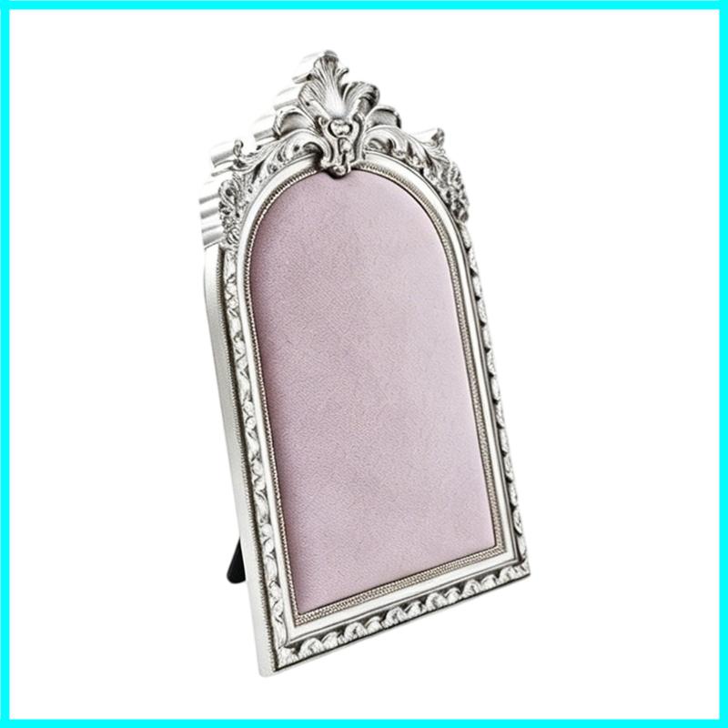 X6HE Ornamental Resin Jewelry Holder Photo Frame Earring Organization Decorative Shelf for Home and Shop Displays