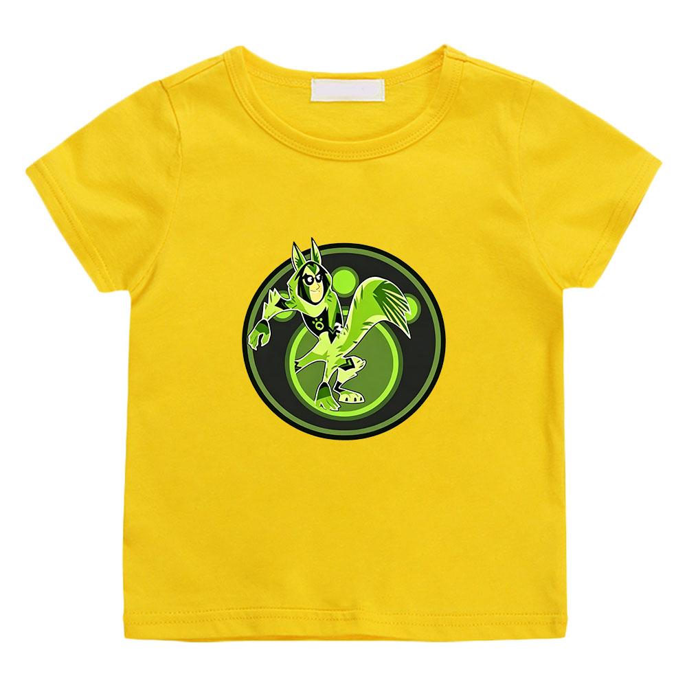 

Wild Kratts Cartoon T-shirt 100% Cotton Comic Anime Print Kids Tops Casual Tees Boys and Girls O-neck Children Clothing Summer 160 жовтий