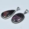 CERTIFIED 134.40 Ct Oval-Pear Rhodonite Natural Gems 925 Sterling Silver Pendant AR-1742