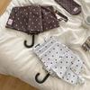 Lightweight Polka Dot Folding Umbrella Compact Portable Travel Outdoor Umbrella Daily Use