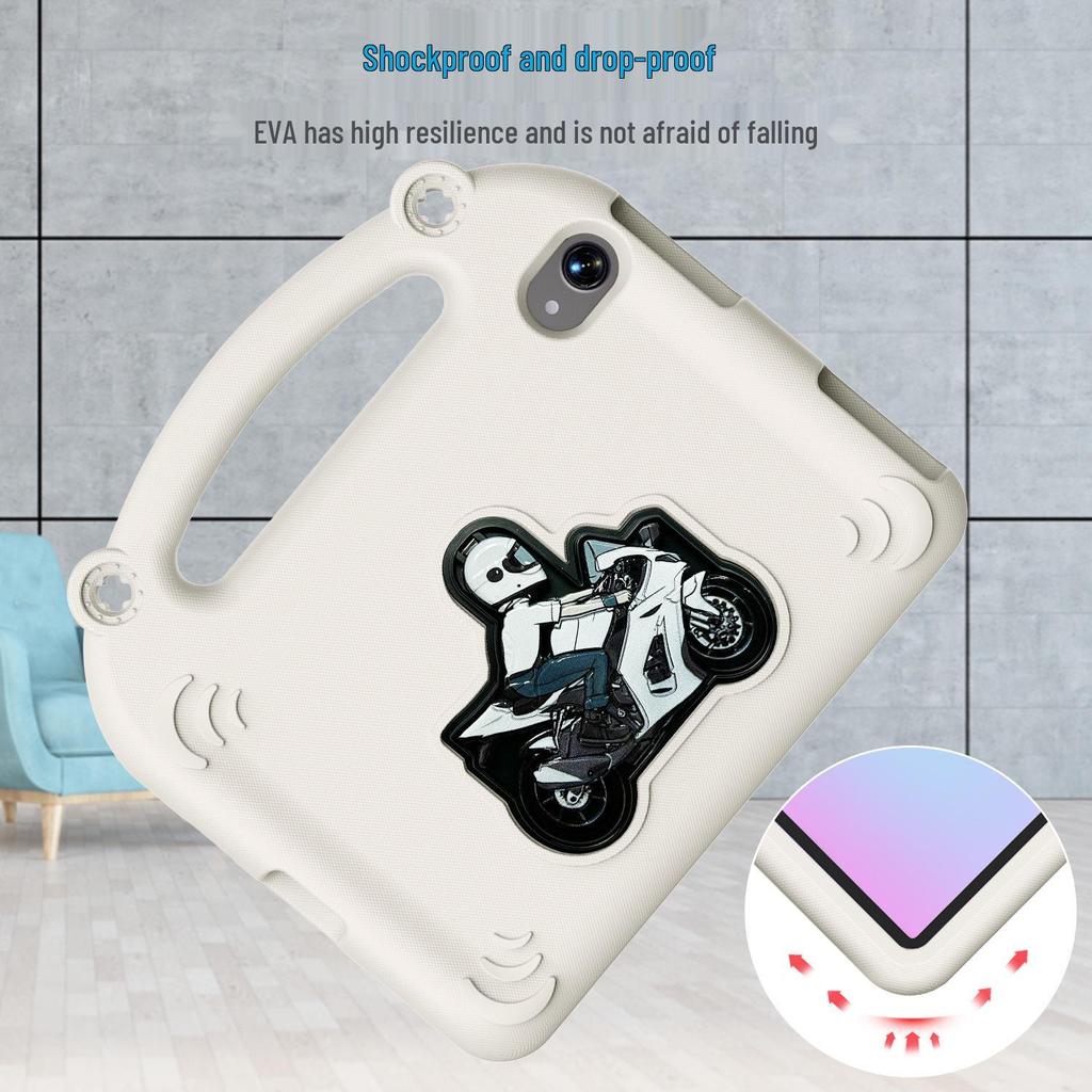 Apple iPad Mini 6/7 (8,3 pouces) Étui pour Tablette Enfant avec Support Dessin Animé Moto