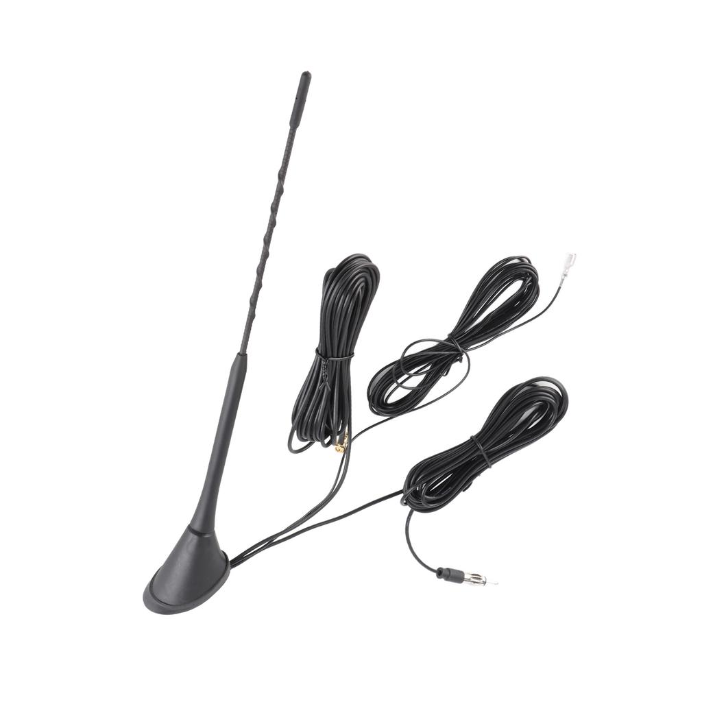 3in 1 Digital Radio Antenna with Amplifier for DAB AM FM Car Radio Antenna AerialSMA Bend Head