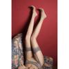 Satin Naturally silky and alluring3D One-piece lace suspender black sheer open-crotch no-removal stockings for summer