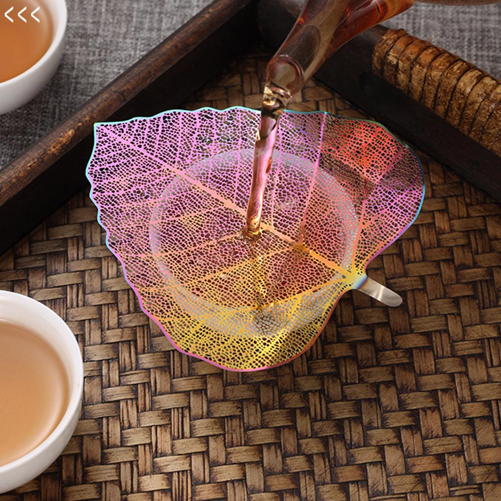 304 Stainless Steels Bodhi Leaf Shape Teas Strainer Fine Mesh Filter Infuser Tool for Home and Office Use Easy To Clean