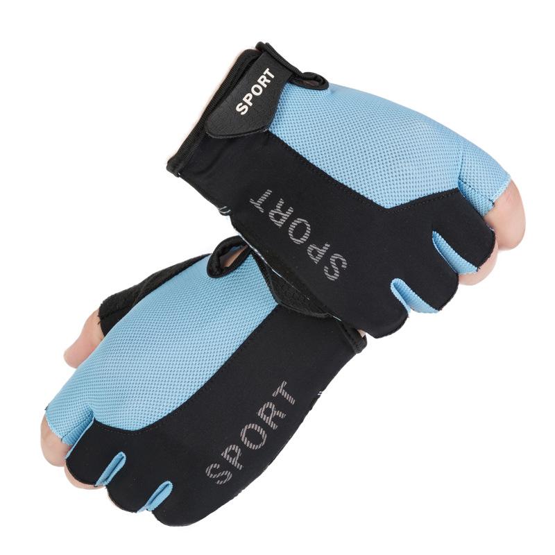 Mesh Climbing Gloves, Unisex Outdoor Cycling Fitness Breathable Korean Style Fashionable Sports Gloves