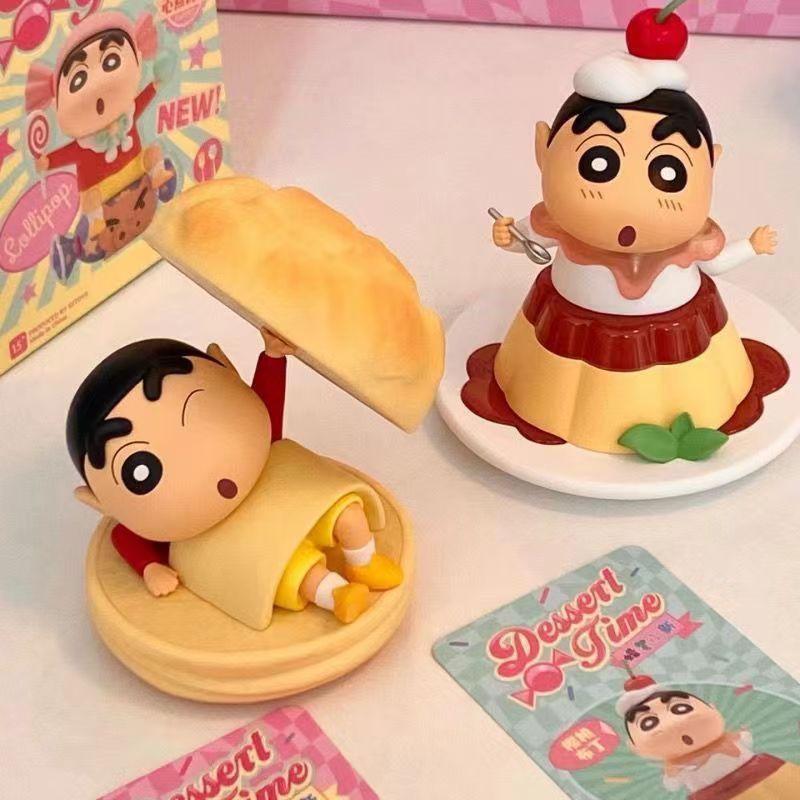 Crayon Shin-Chan Dessert Time Series Nohara Shinnosuke  Doll Kawaii Action Figure Desktop Ornaments Model Toy Gift
