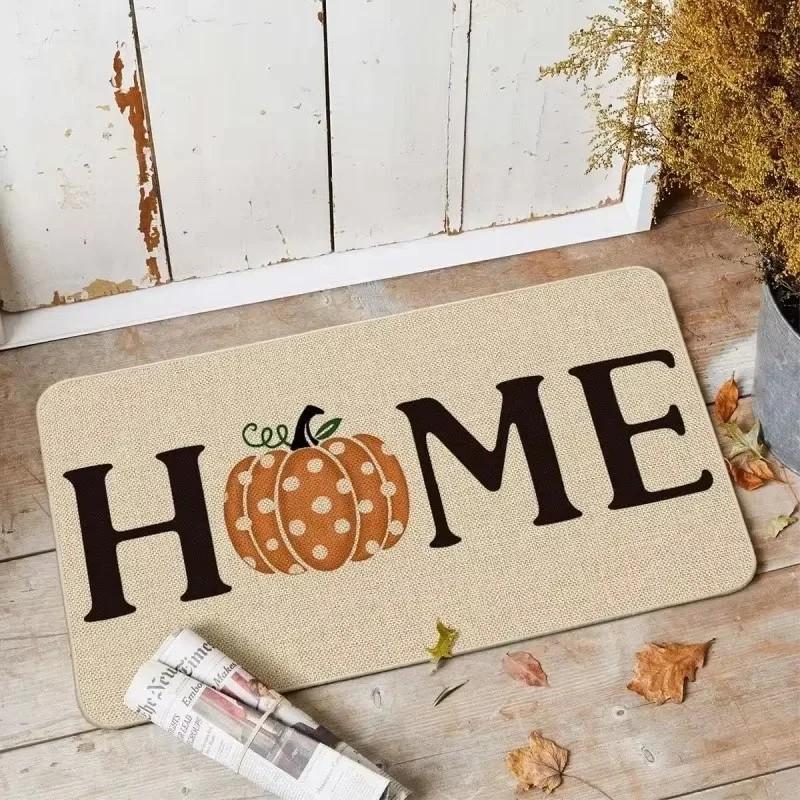 Larch Welcomes Anti-Slip Entrance Door Carpets, Bedroom Bathroom Floor Mats, Farm Autumn Home Decoration Carpets