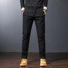 Fashion Korean Clothing Spring Men's Slim Casual Pants Business Straight Twill Cotton Elastic Trousers Plus Size