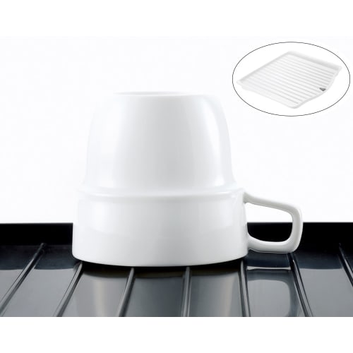 Richell Silicone Draining Tray, White, Large, Lacool, Antibacterial
